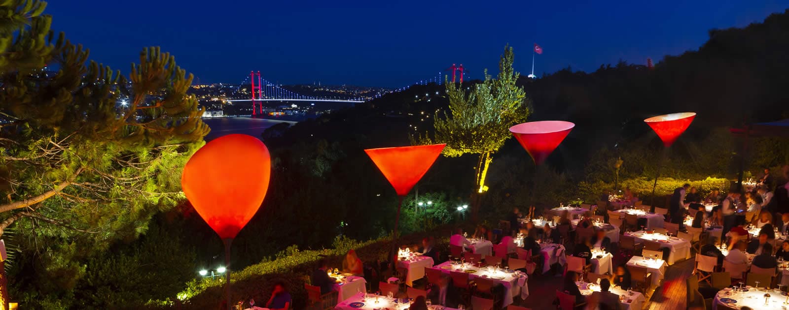 Sunset restaurant in Kuruçeşme Mahallesi, Istanbul